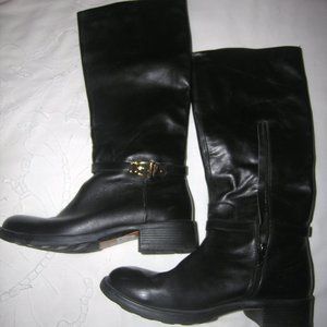 Staccato Black Leather Riding, Equestrian Boots sz 38/8  low heel